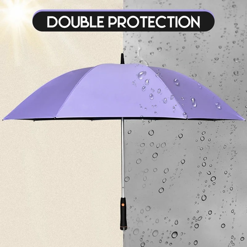 우산 Reinforcement Long Handle U - Golf Umbrella Large ulasan dan harga