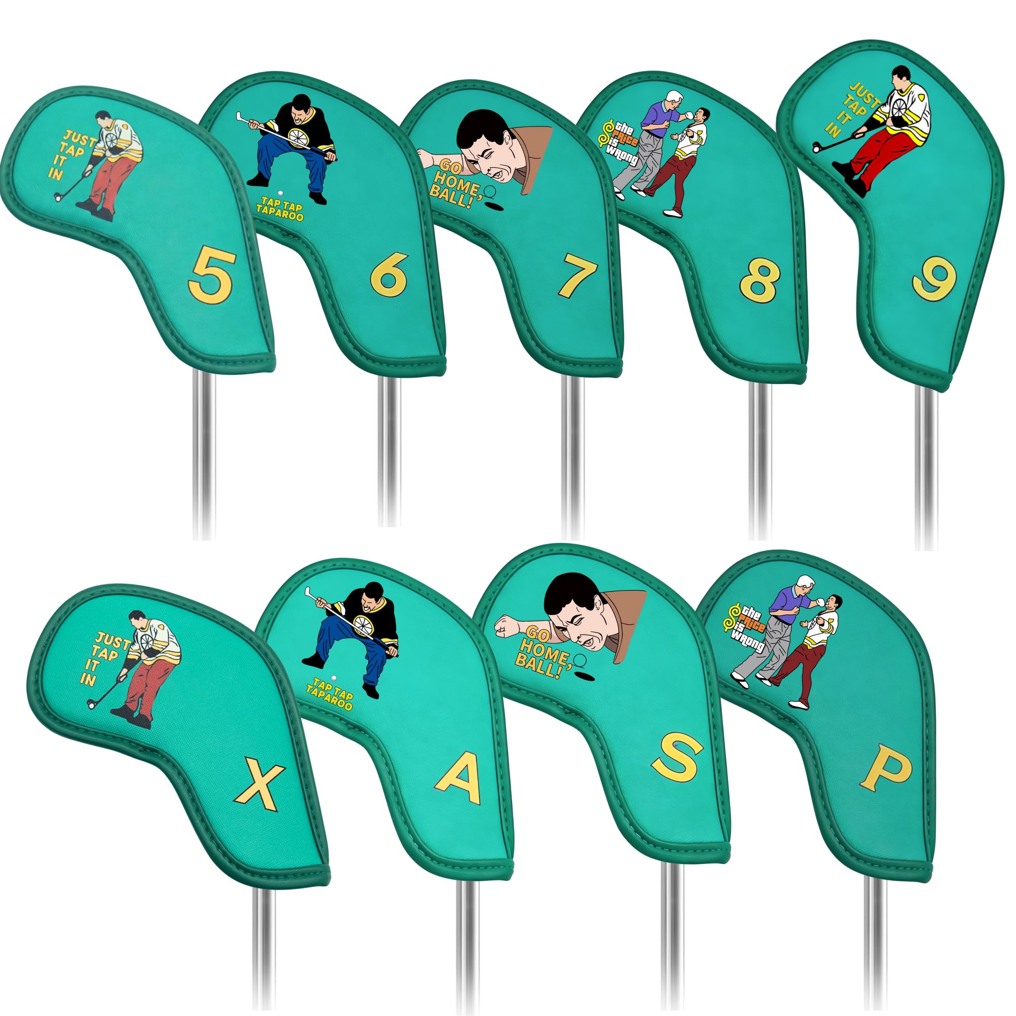 9 pcs Golf Iron Covers with Fu - Golf Equipment Industry ulasan dan harga
